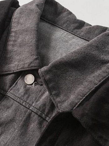 Mafokuwz High Street Denim Jacket Унисекс Cool Vandalism Patchwork яке Мъжко извънгабаритно работно облекло Пънк ниша Американско дънково палто