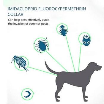 Ρυθμιζόμενο κολάρο κατά των ψύλλων κατά των κουνουπιών, ρυθμιζόμενο κολάρο για μεγάλα κατοικίδια Puppy Cat Vitro Deworming Dog
