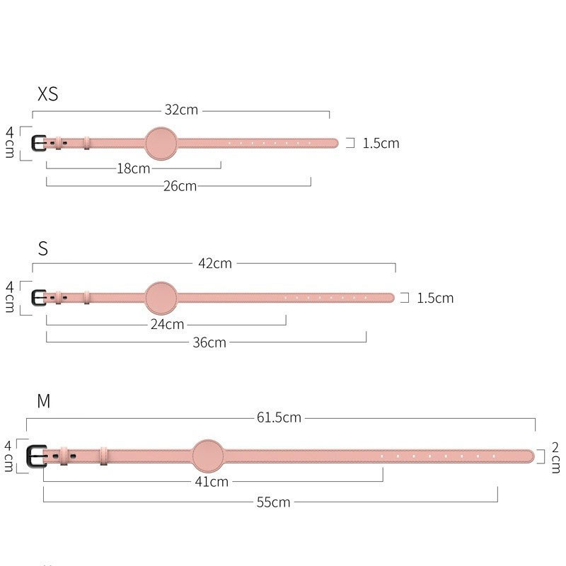 Apple Airtag védőnyomkövetőhöz Vízálló kisállat kutyának elvesztést gátló pozícionáló szilikon PU nyakörv Elveszett macska kutyanyakörv