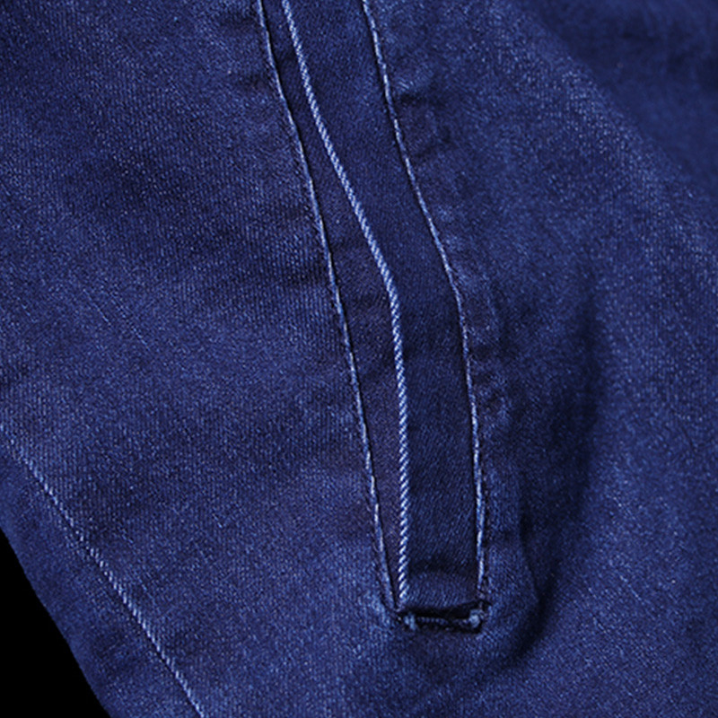 Ανδρικό τζιν τζιν μπουφάν με καπιτονέ στιλ Ιαπωνίας μονόστομο φθινόπωρο 2023 Σκούρο μπλε Vintage Τζιν μπουφάν