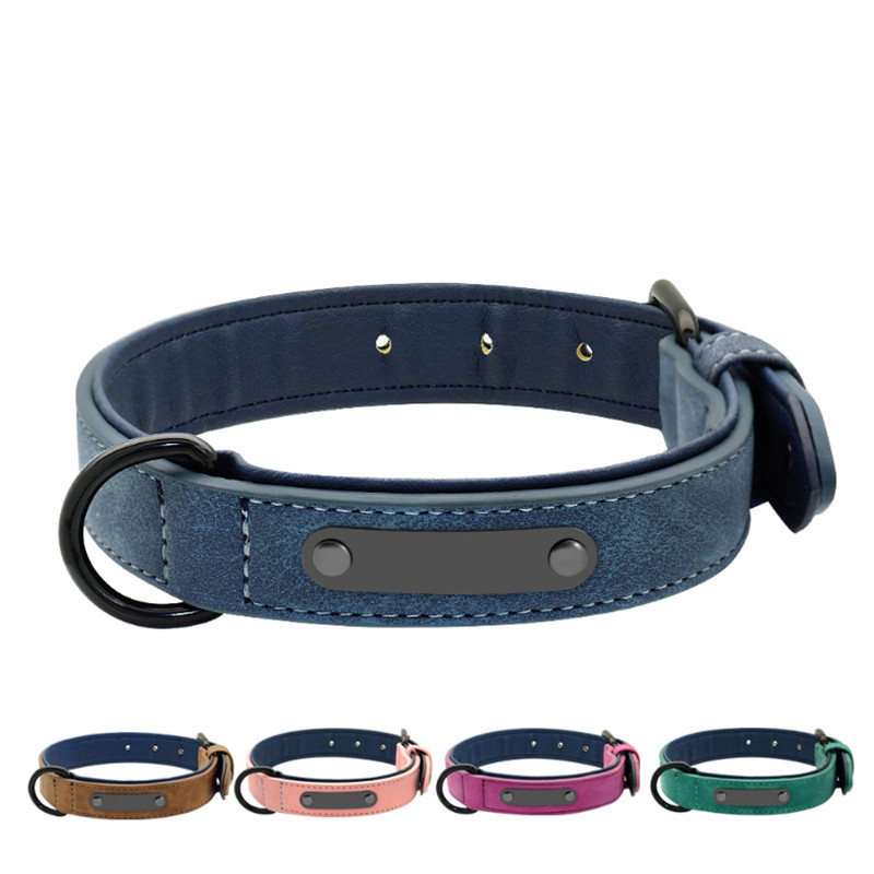 Šunų antkakliai Reguliuojami odiniai šunų antkakliai mažiems ir vidutiniams dideliems šunims Pitbull Bulldog Biglis Correa Perro šunų priedai