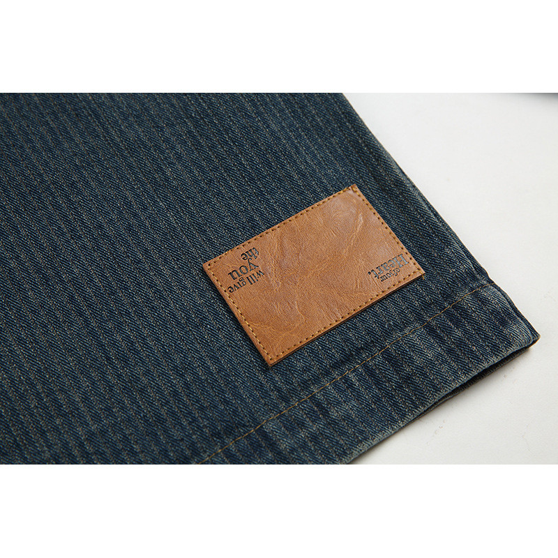 Sügisvintage Ulti-pocket Label Pestud teksajakk poistele Tudengijope