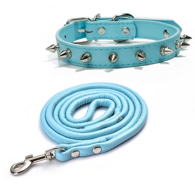 Hárfa tüskés szöges bőr kutyanyakörvek Pu kis, közepes méretű kutyákhoz Kisállat nyakörv Szegecsek Harapásgátló Kisállat termékek Nyakpánt