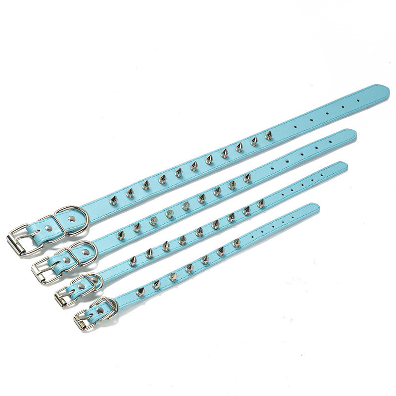 Hárfa tüskés szöges bőr kutyanyakörvek Pu kis, közepes méretű kutyákhoz Kisállat nyakörv Szegecsek Harapásgátló Kisállat termékek Nyakpánt