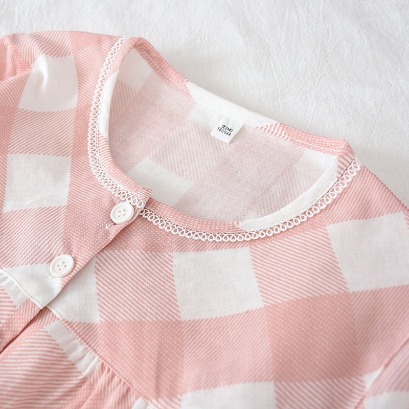 Jaapani stiilis uus kevadine ja sügisene naiste pidžaama ülikond puuvillased pikkade varrukatega püksid vabaaja pluss suuruses ülikond koduteenindajatele naistele