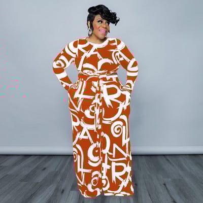 4XL 5XL Suures suuruses komplektid Naiste riided Moeprint, ülaosa ja laia säärega pükskostüüm kevadsügis, uued ülisuured vabaaja rõivad 2022