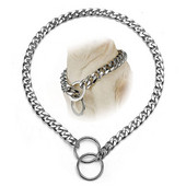 Sileda lameda disainiga koerte libisemiskett kaelarihm Kuuba lüli hõbedane kett koera krae roostevabast terasest kaelarihmad koertele lemmikloomatarbed