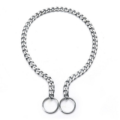 Sileda lameda disainiga koerte libisemiskett kaelarihm Kuuba lüli hõbedane kett koera krae roostevabast terasest kaelarihmad koertele lemmikloomatarbed