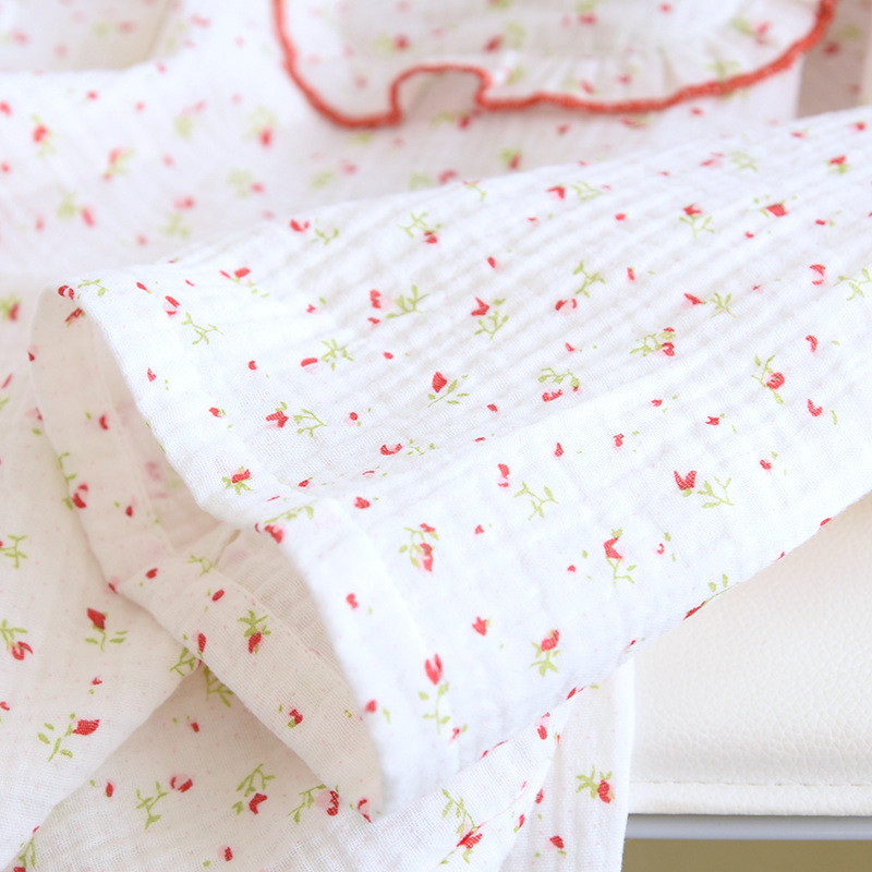 Kevad ja sügis uued naiste pidžaamad pikkade varrukatega püksid kaheosaline komplekt 100% puuvillane krepp valge lilleline suures mõõdus koduriiete komplekt