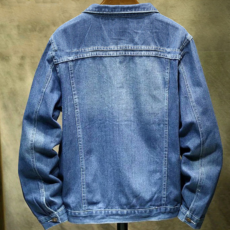 Jachetă de blugi pentru bărbați, cu guler răsturnat, jachetă de vânt subțire, vară, toamnă, ocazională, haină de jeans hip hop, îmbrăcăminte de stradă, jachete pentru bărbați 2022