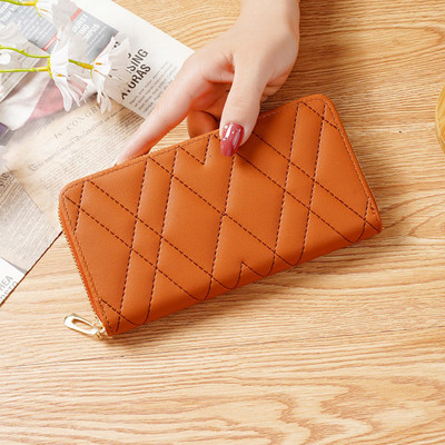 Naiste pikk rahakott Pu nahast kaardihoidja, suure mahutavusega Haspi tõmblukuga mündikott Mitmikkaartide korraldaja mobiiltelefoni käekott