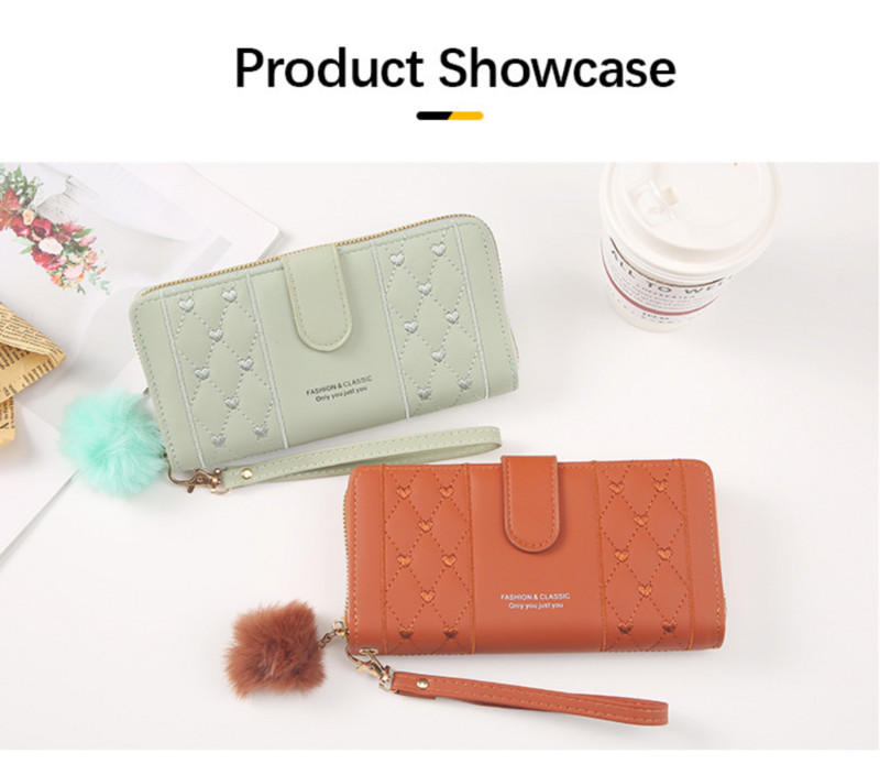 Naiste pikk rahakott Pu nahast kaardihoidja, suure mahutavusega Haspi tõmblukuga mündikott Mitmikkaartide korraldaja mobiiltelefoni käekott