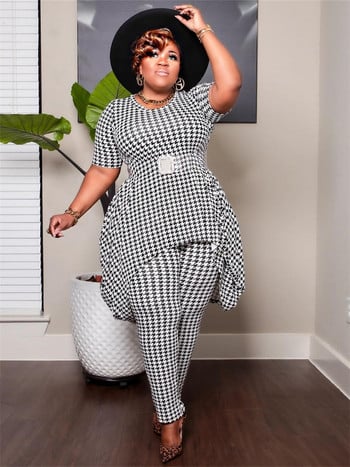 Plus Size Two Piece Καλοκαιρινά ρούχα Γυναικεία Ρούχα Μακριά Κολάν ασορτί σετ Χονδρική Dropshippi 3xl 4xl 5xl 6xl