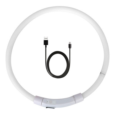 Guler de câine USB cu Led Guler de câine pentru animale de companie Guler de câine de noapte, strălucitor, luminos, reîncărcabil, cu LED-uri de siguranță pentru noapte, strălucire intermitentă