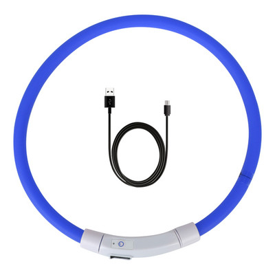 Guler de câine USB cu Led Guler de câine pentru animale de companie Guler de câine de noapte, strălucitor, luminos, reîncărcabil, cu LED-uri de siguranță pentru noapte, strălucire intermitentă