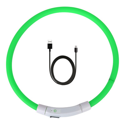 Guler de câine USB cu Led Guler de câine pentru animale de companie Guler de câine de noapte, strălucitor, luminos, reîncărcabil, cu LED-uri de siguranță pentru noapte, strălucire intermitentă