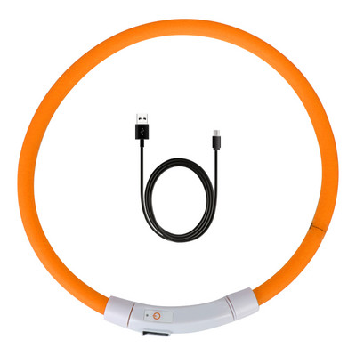 Guler de câine USB cu Led Guler de câine pentru animale de companie Guler de câine de noapte, strălucitor, luminos, reîncărcabil, cu LED-uri de siguranță pentru noapte, strălucire intermitentă