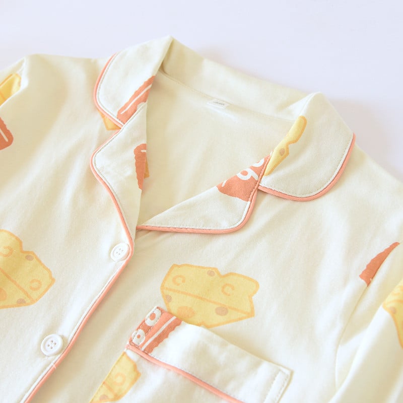 Uued kevadised ja sügisesed naiste pidžaamad, pikkade varrukatega püksid, kaheosalised 100% puuvillane kootud kardigan koduteeninduse ülikond, suur suurus