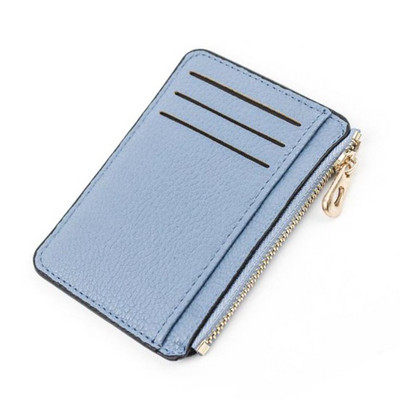 Λεπτό πορτοφόλι Πορτοφόλι PU Δερμάτινο Γυναικείο Θήκη για ανδρικές κάρτες Unisex Θήκη επαγγελματικής κάρτας με φερμουάρ Πιστωτική μίνι τραπεζική θήκη Πορτοφόλι δώρου