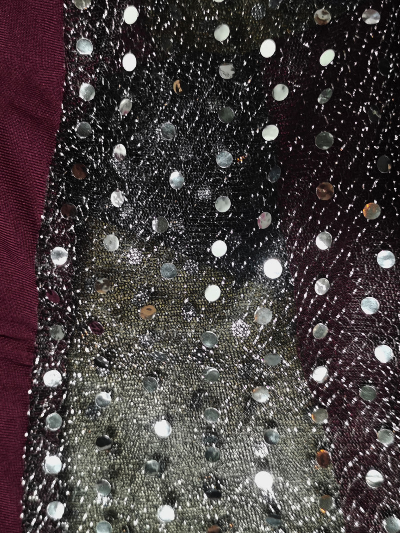 Κομψή γυναικεία στολή LW Plus Size 2023 Φθινόπωρο & Χειμώνας Σετ παντελόνι με στρογγυλή λαιμόκοψη See Through Sequin Skinny Y2K Set