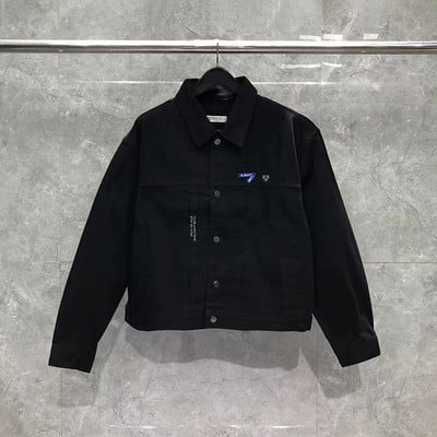 Teksajakk Meeste kulumiskindel retro raske toores teksariidest mantel, mood vabaaja kvaliteetne pestav teksasärk jakk