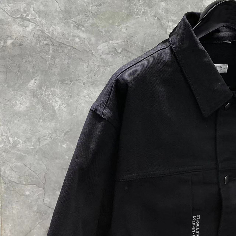 Teksajakk Meeste kulumiskindel retro raske toores teksariidest mantel, mood vabaaja kvaliteetne pestav teksasärk jakk