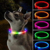 Led Dog Collar Luminous Usb Cat Dog Collar 3 Modes Led Light Glowing Loss Prevention LED Collar For Dogs Домашни Кучета Аксесоари