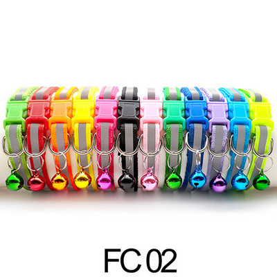 12 τμχ Περιλαίμια χονδρικής για κολάρο γάτας με κολιέ ρυθμιζόμενο με κουδούνι για γάτα κουταβάκι γατάκι Κολάρο Dropshipping Pet Cats Collar Perro