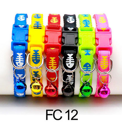 12 τμχ Περιλαίμια χονδρικής για κολάρο γάτας με κολιέ ρυθμιζόμενο με κουδούνι για γάτα κουταβάκι γατάκι Κολάρο Dropshipping Pet Cats Collar Perro