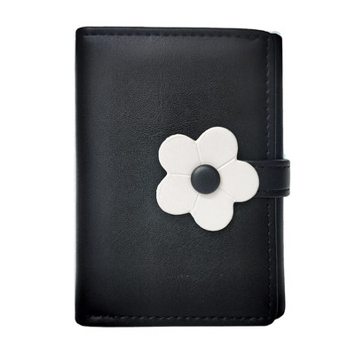 Χαριτωμένο μικρό πορτοφόλι για κορίτσια Γυναικείο τριδιπλωμένο πορτοφόλι Cash Pocket Flowers PU Δερμάτινη θήκη κάρτας εκτύπωσης Πορτοφόλι κέρματος με παράθυρο ταυτότητας