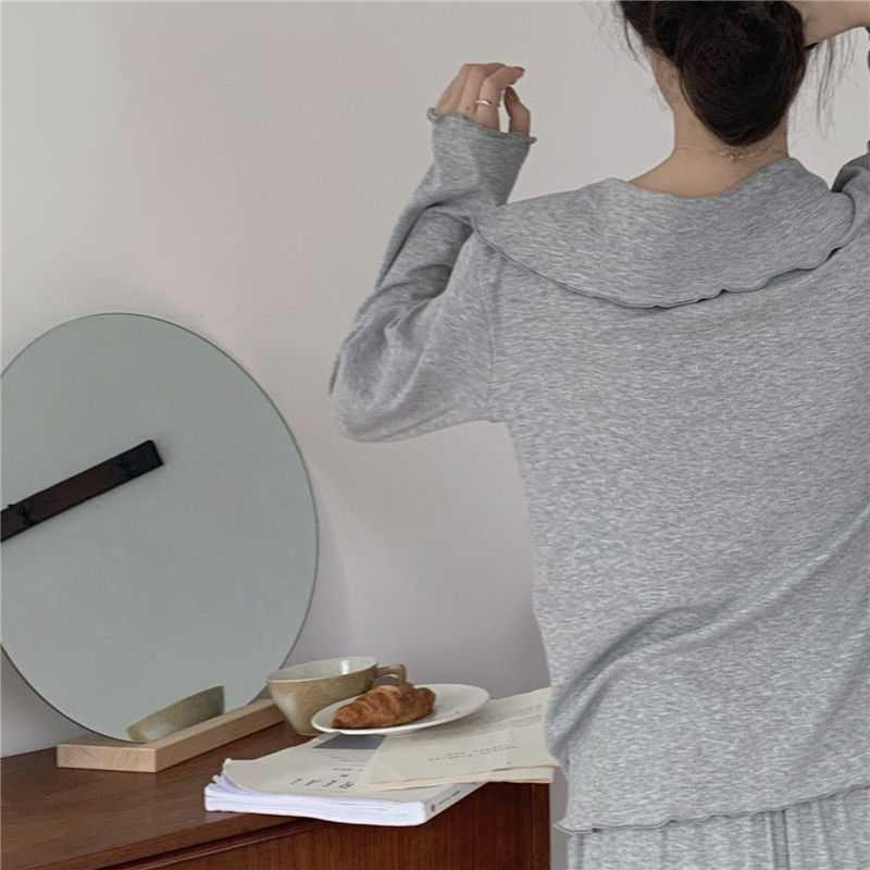 Naiste pidžaamad pidžaama Pour Femme ühevärvilised merevärvi kraega pidžaamad lihtsas stiilis kodus kandmine toanõud suveõhtu koduülikond