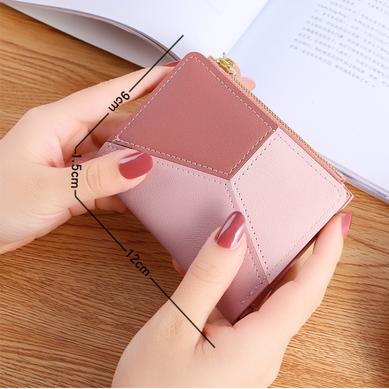Naiste moodne lühike rahakott, rahakott naistele, kaardihoidja, väike naiste rahakott naistele, kahekordne Hasp mini armas sidur