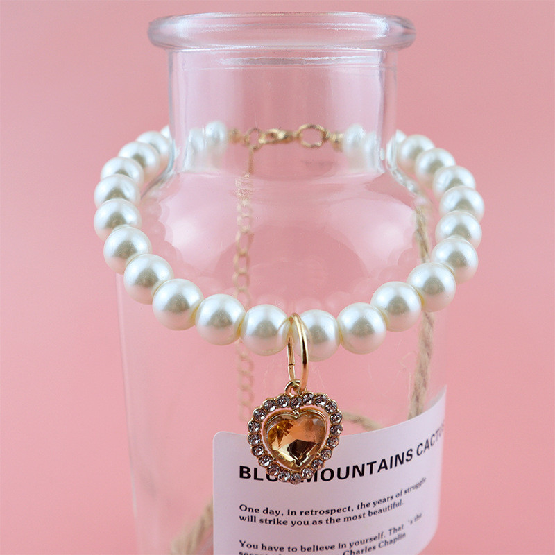 Kassi kaelarihm Pet Pearl kaelakee Lemmiklooma kaelarihm Kasside ja koerte ehted Love Diamond Lemmikloomatooted koertele sünnipäevakingitustele Fototarvikud