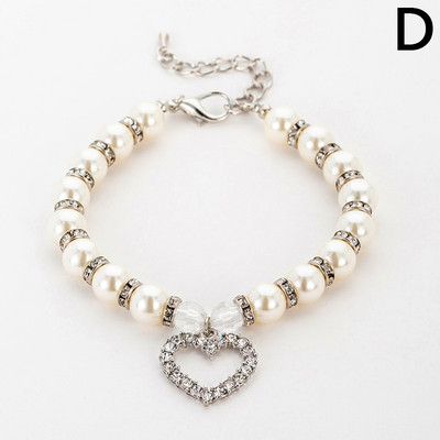 Imitatsioonpärlitest läikiv kiviripatsid Armsad koera kaelakee Lemmiklooma kaelarihmad Aksessuaarid Ehted Kaelakett kutsikale Lemmikloomadele Väikestele Kassidele