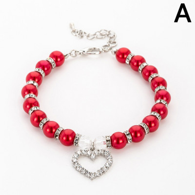 Imitatsioonpärlitest läikiv kiviripatsid Armsad koera kaelakee Lemmiklooma kaelarihmad Aksessuaarid Ehted Kaelakett kutsikale Lemmikloomadele Väikestele Kassidele