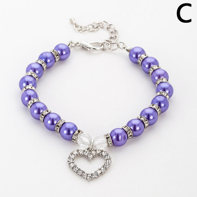 Imitatsioonpärlitest läikiv kiviripatsid Armsad koera kaelakee Lemmiklooma kaelarihmad Aksessuaarid Ehted Kaelakett kutsikale Lemmikloomadele Väikestele Kassidele