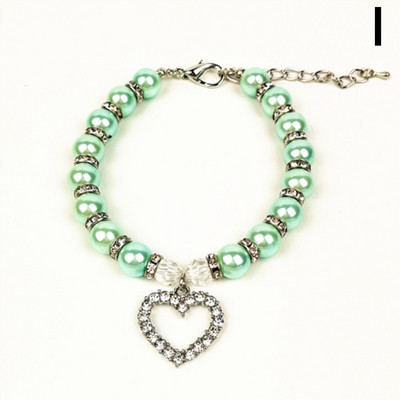 Imitatsioonpärlitest läikiv kiviripatsid Armsad koera kaelakee Lemmiklooma kaelarihmad Aksessuaarid Ehted Kaelakett kutsikale Lemmikloomadele Väikestele Kassidele