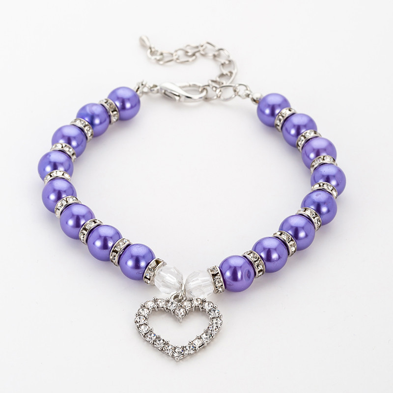 Imitatsioonpärlitest läikiv kiviripatsid Armsad koera kaelakee Lemmiklooma kaelarihmad Aksessuaarid Ehted Kaelakett kutsikale Lemmikloomadele Väikestele Kassidele