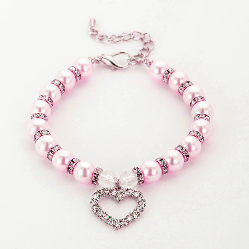 Imitatsioonpärlitest läikiv kiviripatsid Armsad koera kaelakee Lemmiklooma kaelarihmad Aksessuaarid Ehted Kaelakett kutsikale Lemmikloomadele Väikestele Kassidele