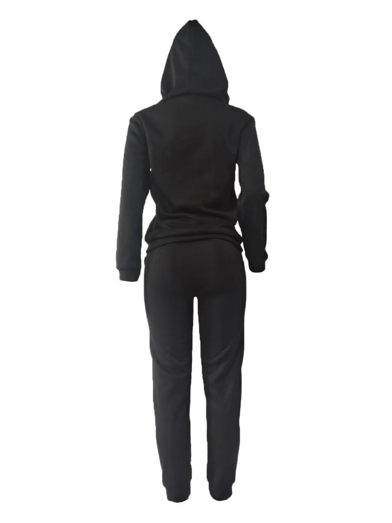 LW Plus SizeDvojdielna súprava s písmenovou potlačou, dámsky outfit, voľný 2-dielna súprava, streetwear, zladený komplet Femme, 2 ks