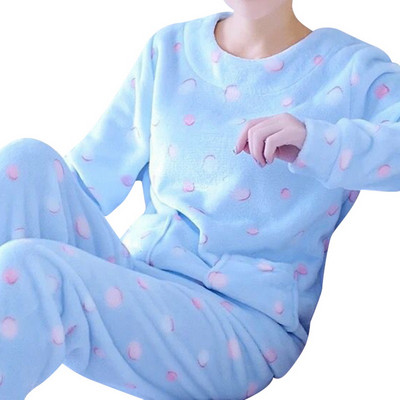 2022 de iarnă pijamale de flanel din desene animate cu mânecă lungă din lână de corali haine de dormit calde pentru femei, pijamale, iepure, vacă, animale