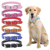 Ρυθμιζόμενο κολάρο για σκύλους κατοικίδιων ζώων Μαλακό δερμάτινο κολιέ κουτάβι γατάκι Αξεσουάρ λουράκι λαιμού για μικρές μεσαίες γάτες Προμήθειες για σκύλους Perros