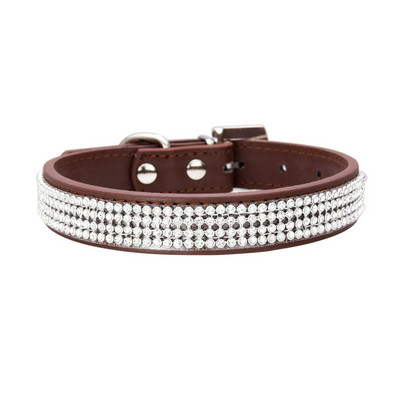 XS SML XL Udobna kristalna ogrlica za pse od antilop vlakana Svjetlucava ogrlica za pse s vještačkim dijamantom Ogrlica s kopčom od legure cinka za male pse Mačka