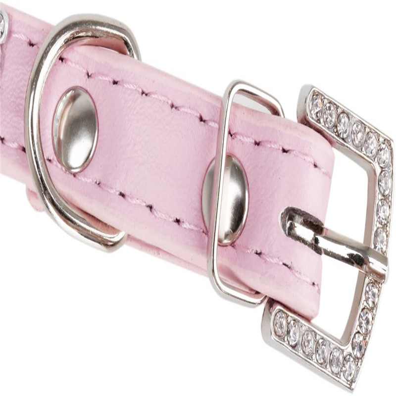 XS SML XL Udobna kristalna ogrlica za pse od antilop vlakana Svjetlucava ogrlica za pse s vještačkim dijamantom Ogrlica s kopčom od legure cinka za male pse Mačka