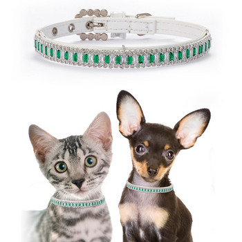Rhinestones κολάρο σκύλου Luxury designer Pearl κολιέ γάτας Ρυθμιζόμενο λουρί λαιμού Bling διαμαντένιο γιακά για αξεσουάρ κουταβιών γάτας
