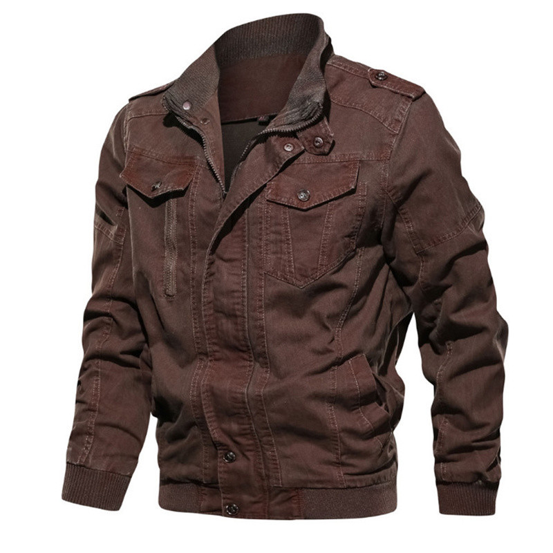 Najnovšia vojenská džínsová bunda, pánsky jarný jesenný zips, bavlnené bundy, pánsky slim fit, vintage džínsový kabát, veľká veľkosť 6XL