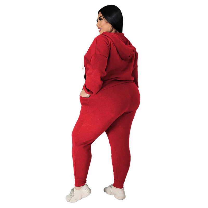 Dámske súpravy 5XL Plus Size, pulóvre, mikiny s kapucňou, topy a nohavice, jeseň/zima, nové, jednofarebné, ležérne, veľké, teplákové súpravy, dámska súprava 2021