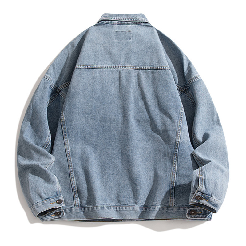 Φθινοπωρινό vintage τζιν μπουφάν Ανδρικό πλυμένο καουμπόικο παλτό Μόδα Κορεατικά Streetwear Slim Fit Jean Outerwear Ρούχα Ανδρικά Γυναικεία 4XL