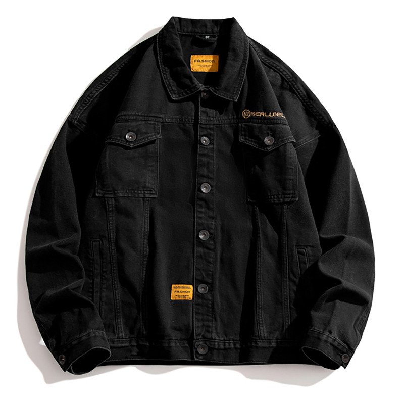 Φθινοπωρινό vintage τζιν μπουφάν Ανδρικό πλυμένο καουμπόικο παλτό Μόδα Κορεατικά Streetwear Slim Fit Jean Outerwear Ρούχα Ανδρικά Γυναικεία 4XL