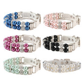 Pearls Rhinestone koera kaelarihm Luksuslik disain kassi kaelarihmaga reguleeritav koera kaelakee väikestele koertele Lemmikloomatarvikud pulmapeoks